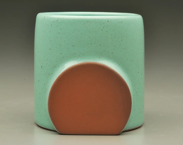 Eshelman Pottery - Tall Oval Cup (Pastel Turquoise)