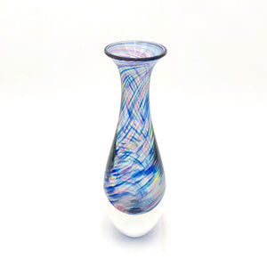 Hudson Glass - Spiral Pattern Bud Vase (Multicolor) #7028-MULTI