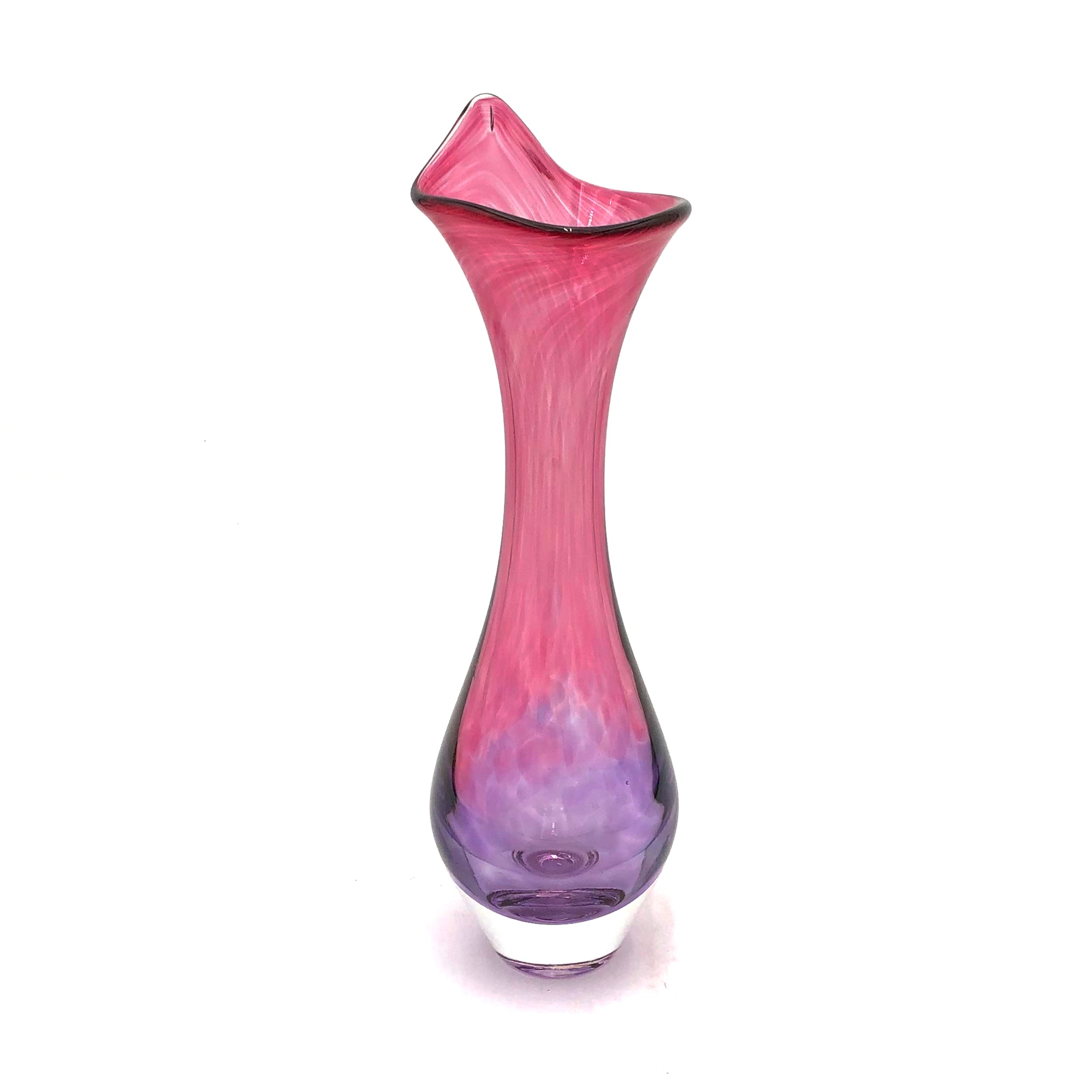 Hudson Glass - Fluted Mouth Bud Vase (Ruby/Purple) #7009-RU/PUR