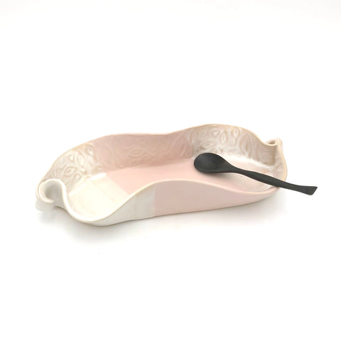 Hilborn Pottery - Asparagus Dish (Blushing Pink)