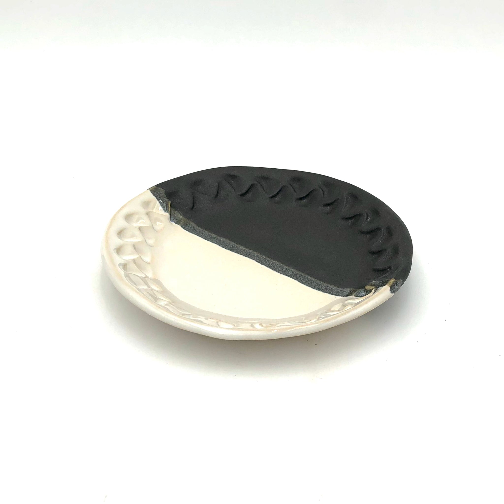 Hilborn Pottery - Appetizer Plate (Black & White)