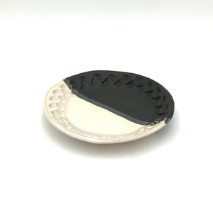 Hilborn Pottery - Appetizer Plate (Black & White)