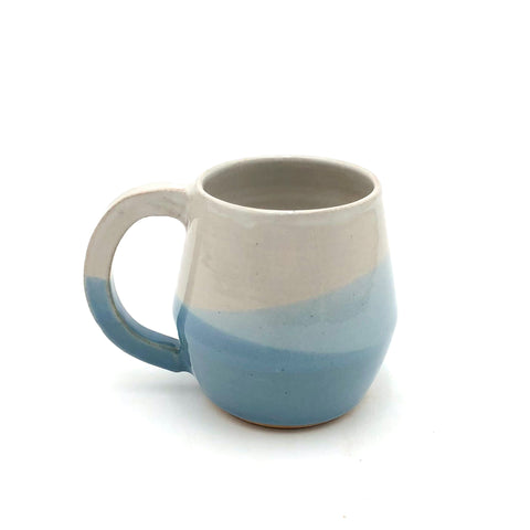 Hands On Ceramics - 'Criss-Cross' Mug (Ocean Blues)  #TT-14-OCEANBLUES