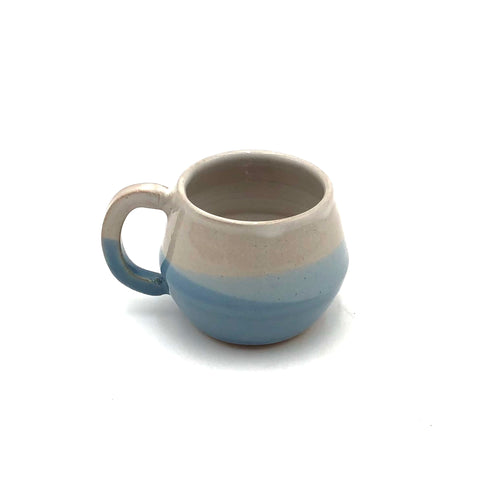 Hands On Ceramics - 'Criss-Cross' Espresso Cup (Ocean Blues)  #TT-14-OCEANBLUES