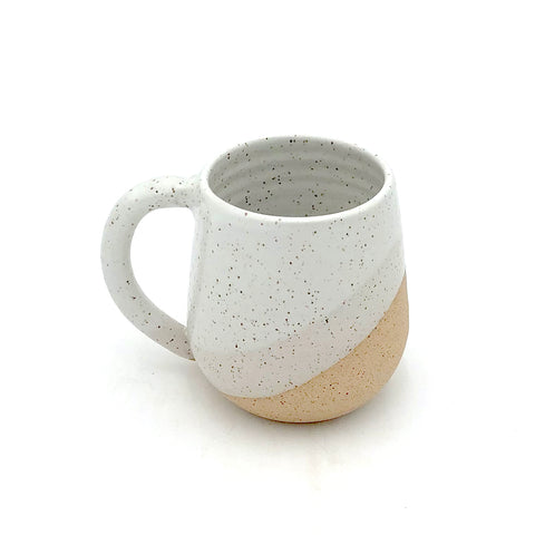 Hands On Ceramics - Stoneware Ceramic Mug (White & Beige) - Special Edition Stock