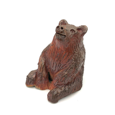 Brian Horsch - Wood Fired Ceramic Sculpture - Sitting Bear