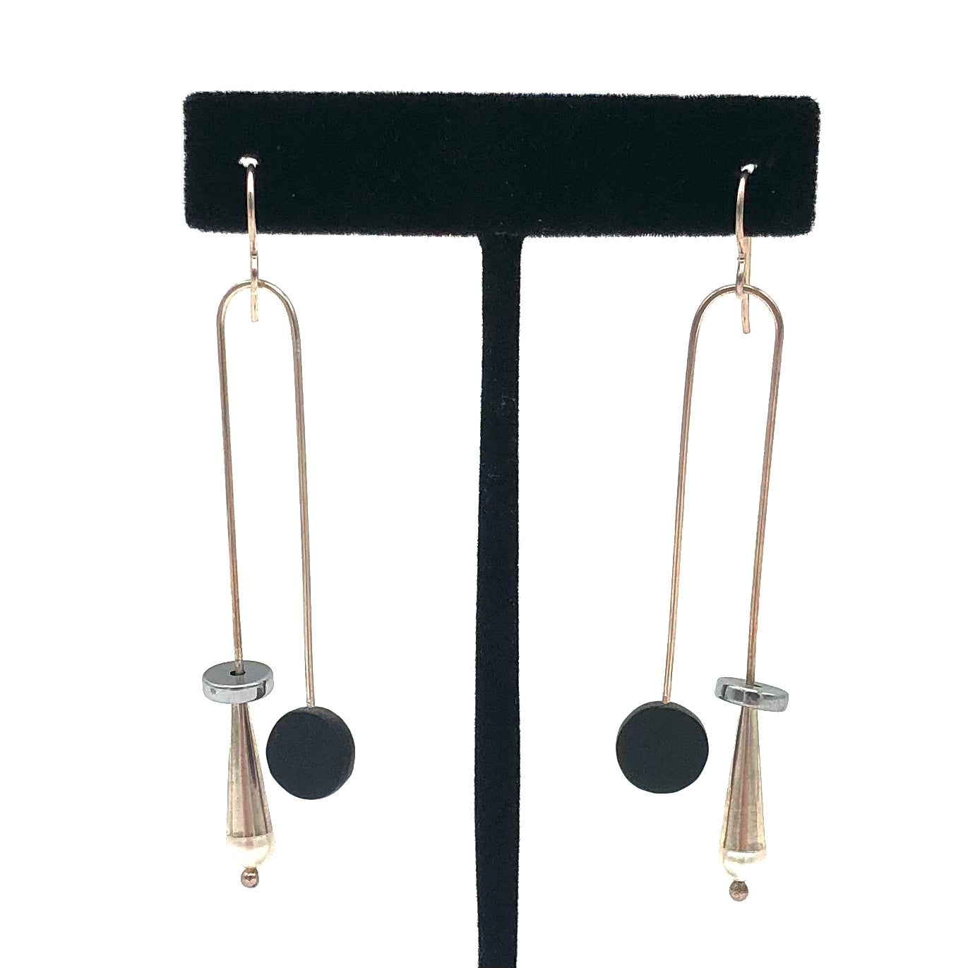 Inteplei - Earrings - Cone Pearl Disc #E004