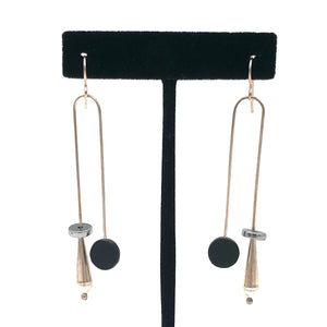 Inteplei - Earrings - Cone Pearl Disc #E004