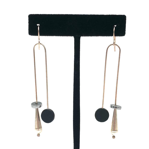 Inteplei - Earrings - Cone Pearl Disc #E004