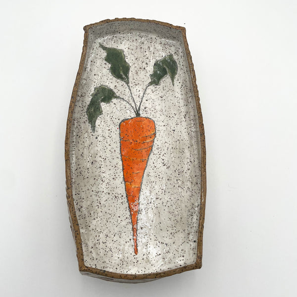 Sundell - Footed Platter - Carrot (Peppered Wheat)