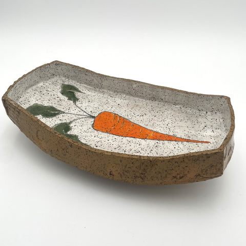 Sundell - Footed Platter - Carrot (Peppered Wheat)