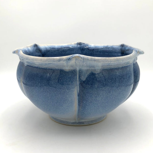 Danny Meisinger - Big Blue Fluted Bowl  #DM31