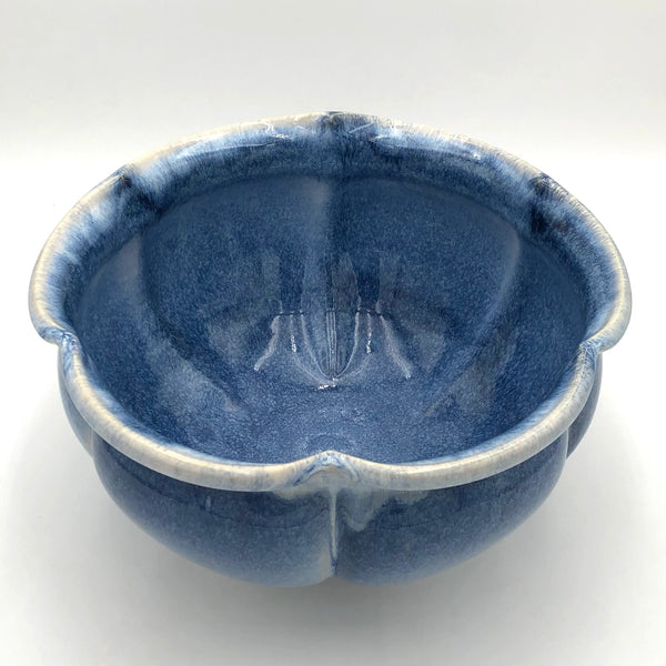 Danny Meisinger - Big Blue Fluted Bowl  #DM31