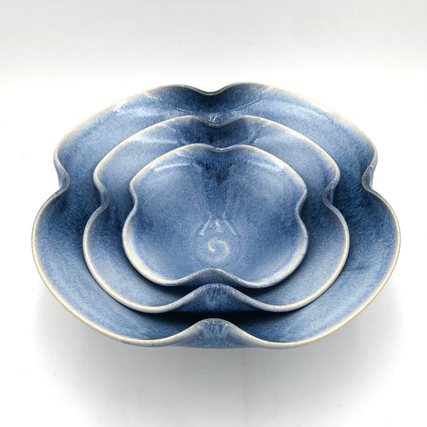 Danny Meisinger - Set of 3 Blue Nesting Bowls  #DM26