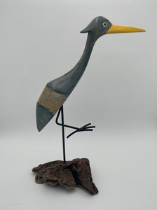 Rarebirds - Wooden Sculpture - 20" Heron (Assorted Colors)