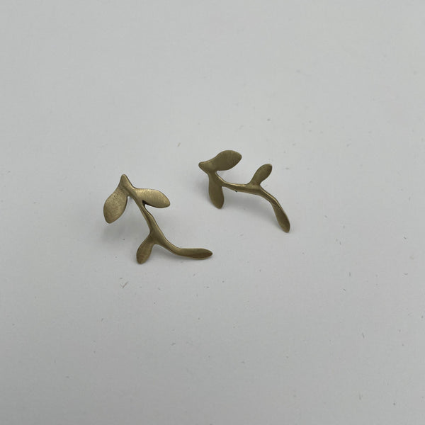 Blackwing Metals - Earrings - Small Leaf & Vine Posts #TE11Smpst