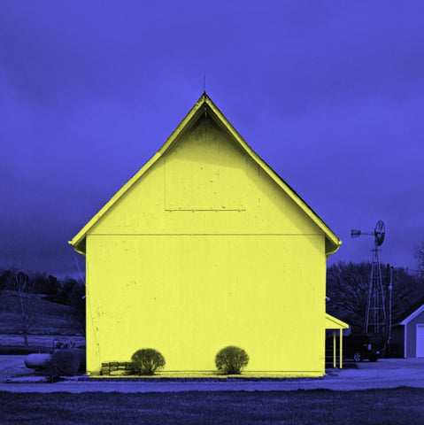 Jason Dailey - 10"x 10" Framed Photo Art - 'Yellow Barn'