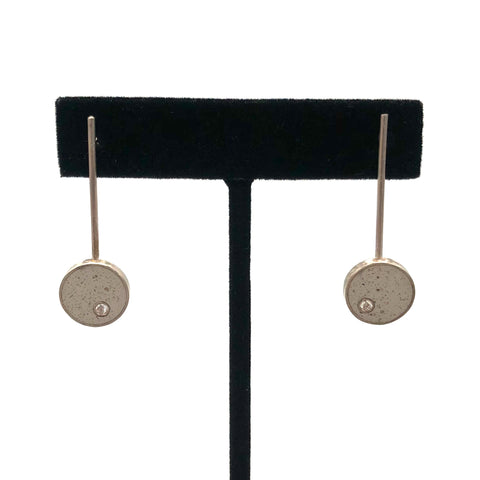 Jennifer Lippman Bruno Design - Earrings - Effortless Circle Drop (White Concrete) #ESCD-020W