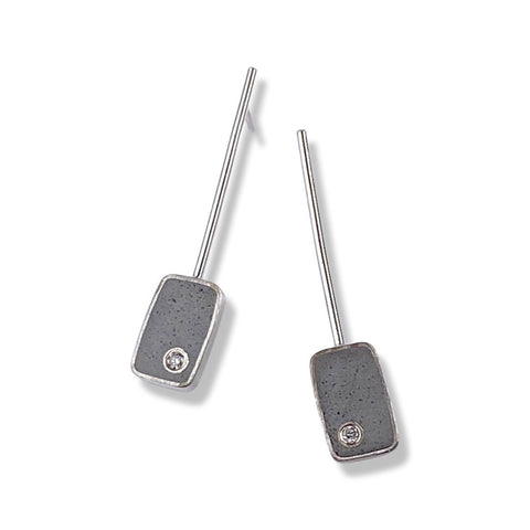 Jennifer Lippman Bruno Design - Earrings - Effortless Rectangle (Grey Concrete) #ESCD-024G