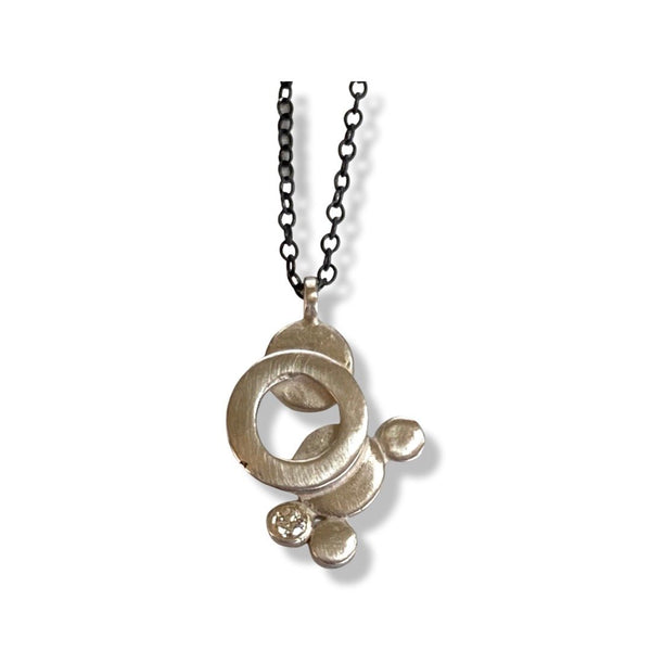 Jennifer Lippman Bruno Design - Necklace - Round Bubble (Silver) #PSSD-005