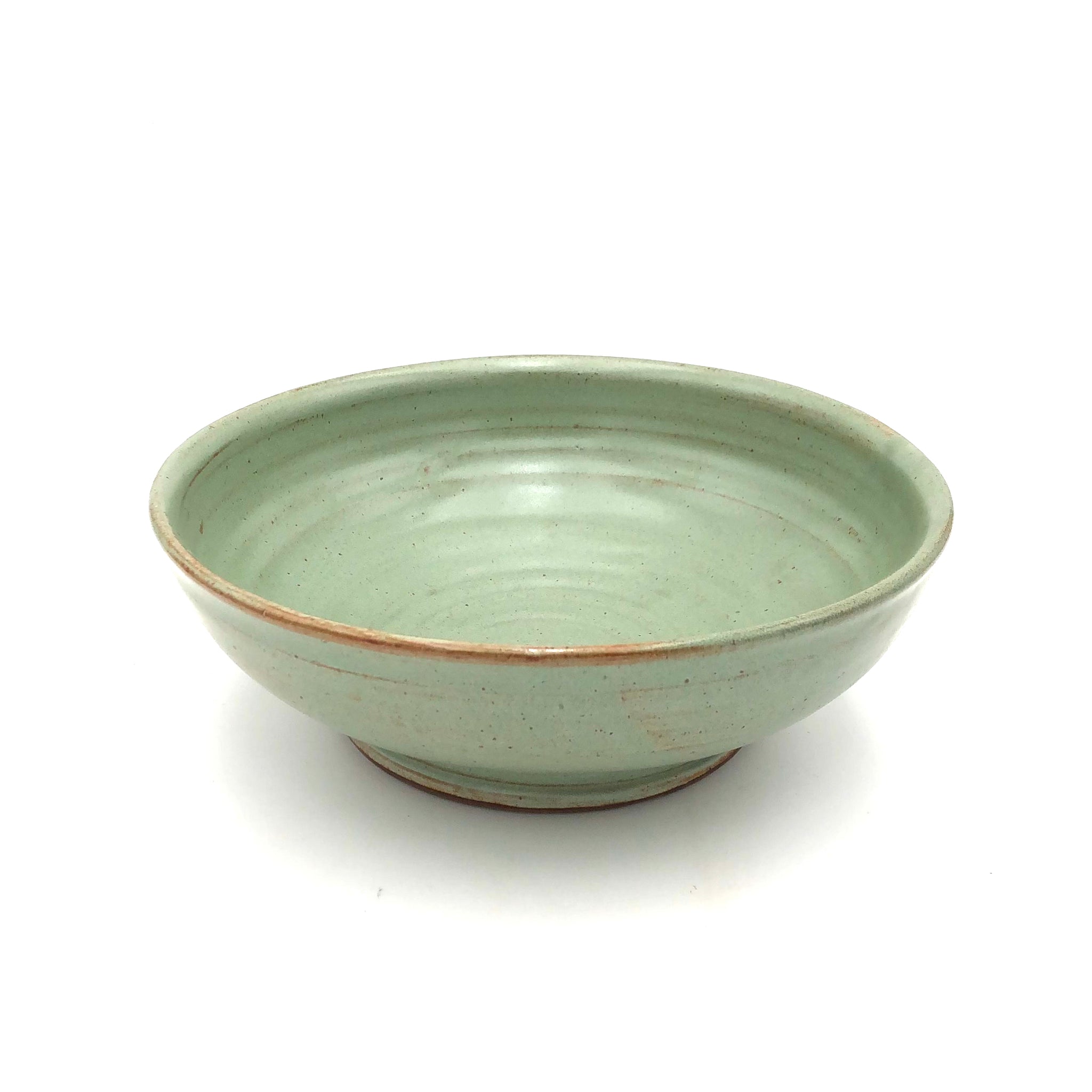 Joan Searles - 9"x 3" Footed Serving Bowl (Green)