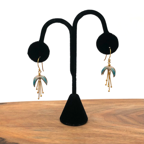 Jenny Walker Jewelry - Earrings - Small Fuchsia Flower (Assorted Colors)