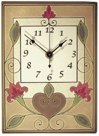 All Fired Up - Full Size Clock - 'Jacobean Flowers' #CL107