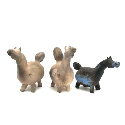 Kradel - Spirit/Wish Ponies Sculpture- Smoked Fire