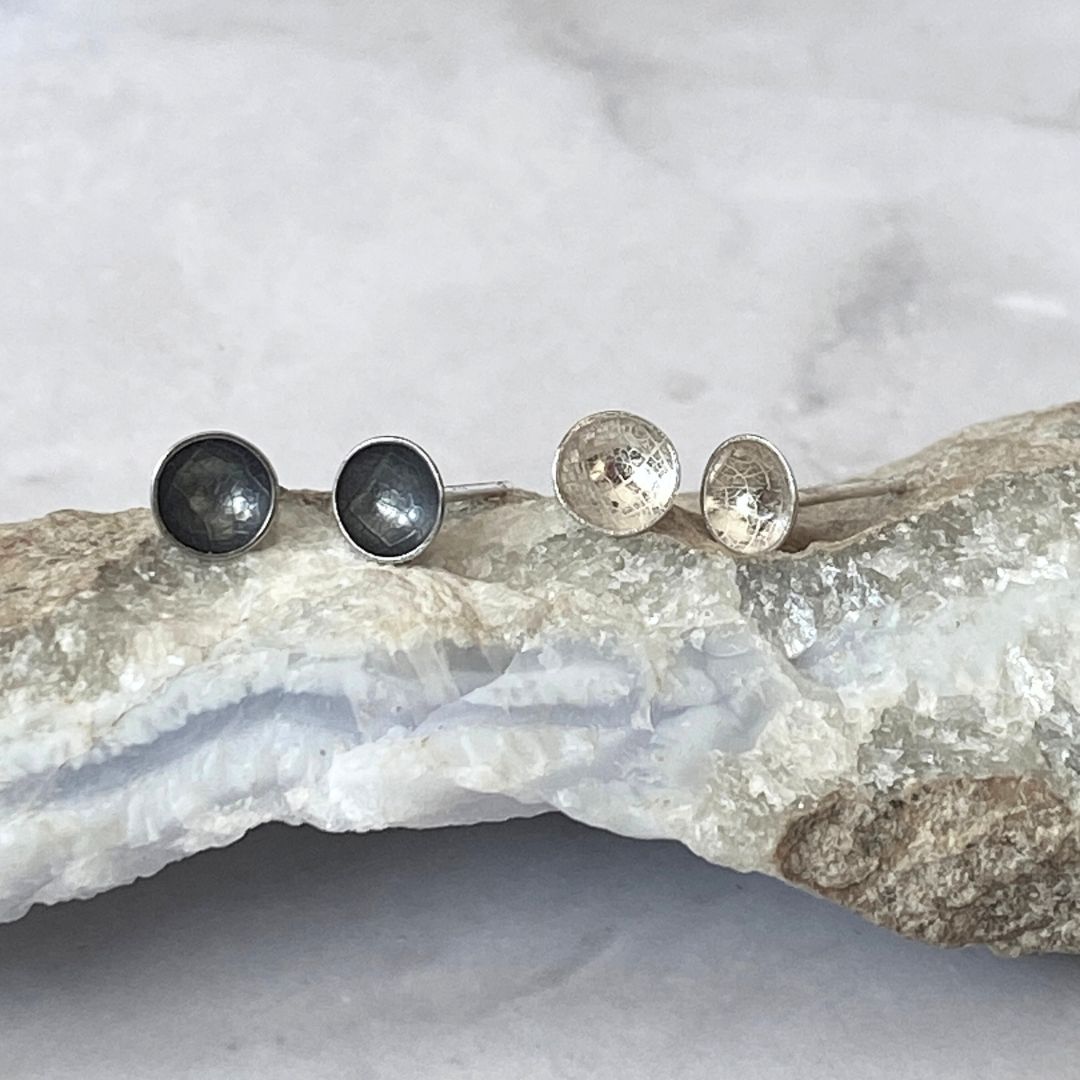 Susan Rodgers Designs - Earrings - 'Luna' Posts (Silver) #HE-196