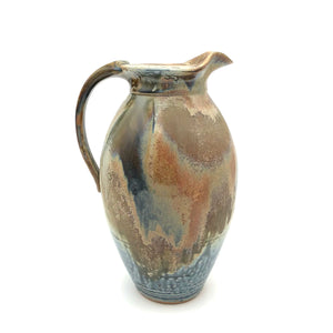 Danny Meisinger - Large Oblong Pitcher (Blue & Tan Ash Glaze)