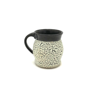 Danny Meisinger - Barrel Mug (Black & White Crawl Glaze)