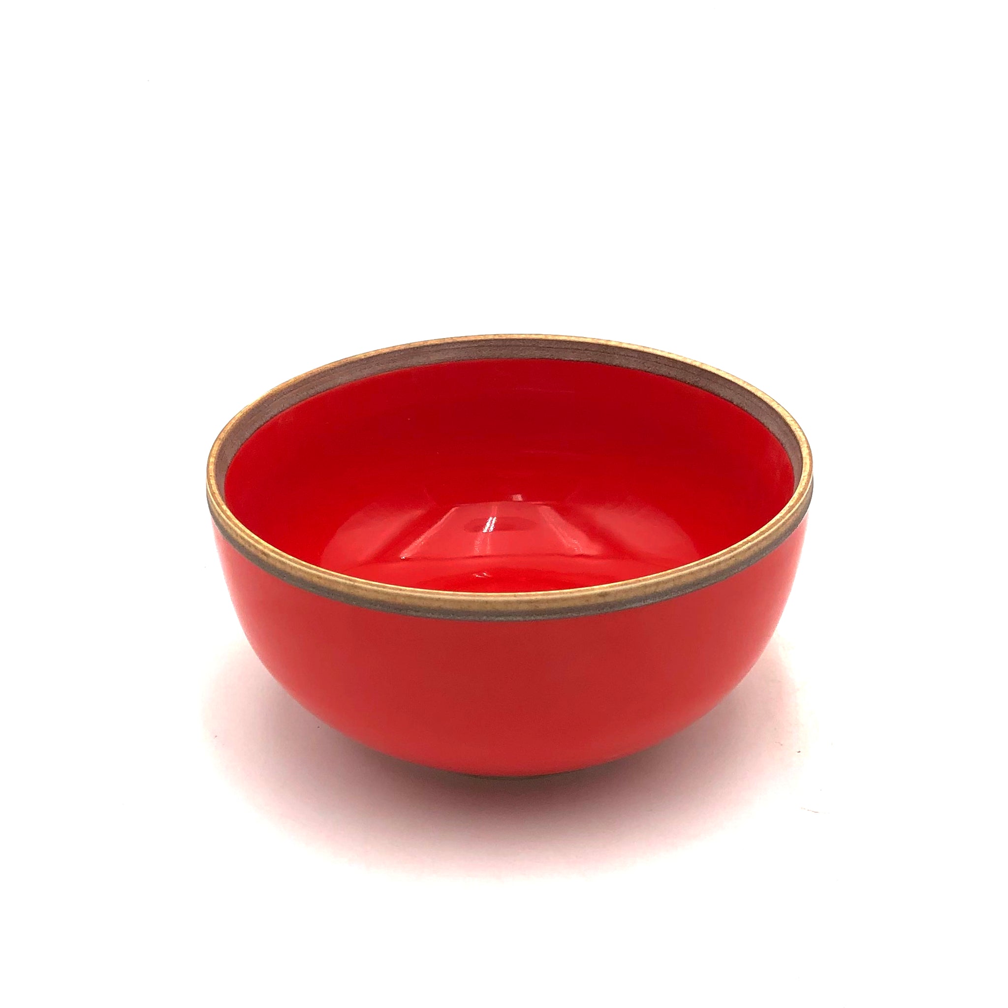 Middle Kingdom - Rimmed Hermit Soup Bowl (Coral Red) #HB-CR