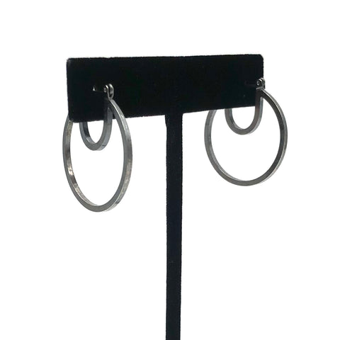 MeritMade - Earrings - Arch in Circle (Oxidized Silver)