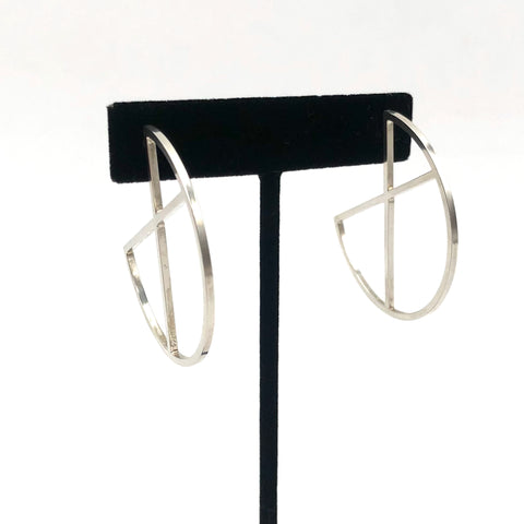 MeritMade - Earrings - Citrus Hoops (Bright Silver)