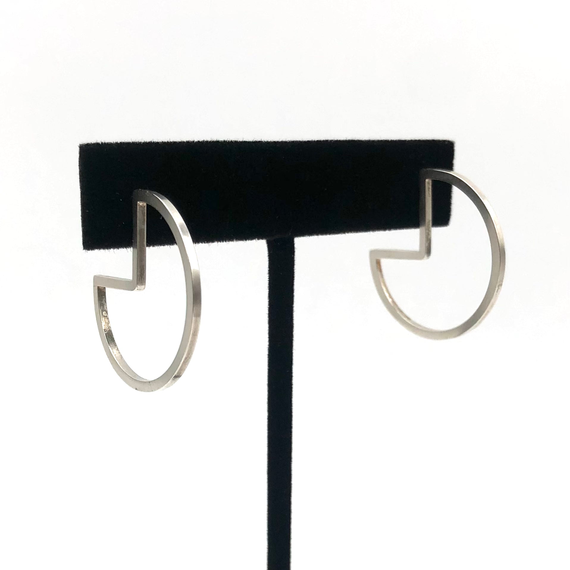 MeritMade - Earrings - Arcade Hoops (Bright Silver)