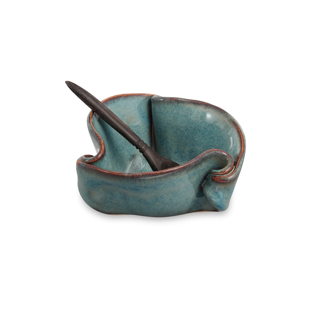 Hilborn Pottery - Mustard Pot (Medley Sable Edging)