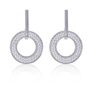 Olmox Filigree Jewelry - Earrings - Small 'Orinoco' (Silver) #51