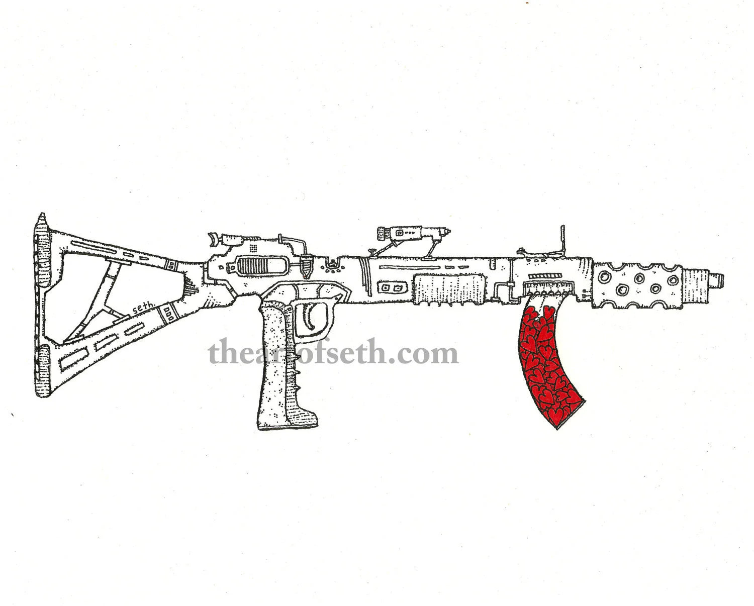 Seth Pitt - 11" x 14" Print - 'the big gun.' #B15