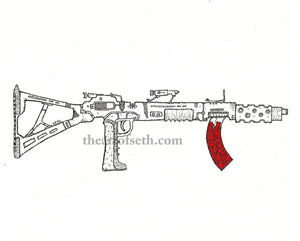 Seth Pitt - 11" x 14" Print - 'the big gun.' #B15