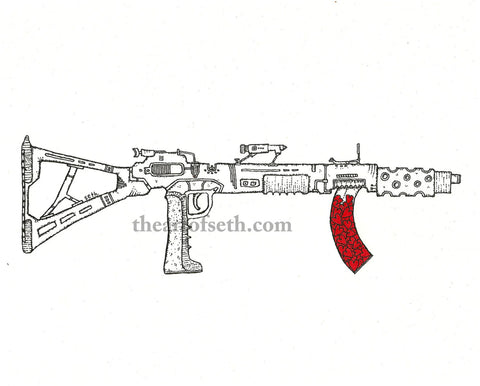 Seth Pitt - 11" x 14" Print - 'the big gun.' #B15