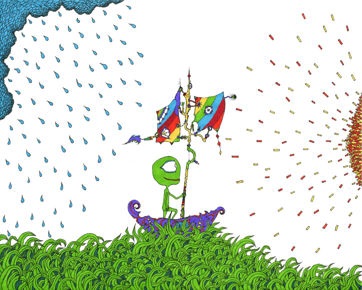 Seth Pitt - 5" x 7" Print - 'Sailing Out of the Storm' #S67