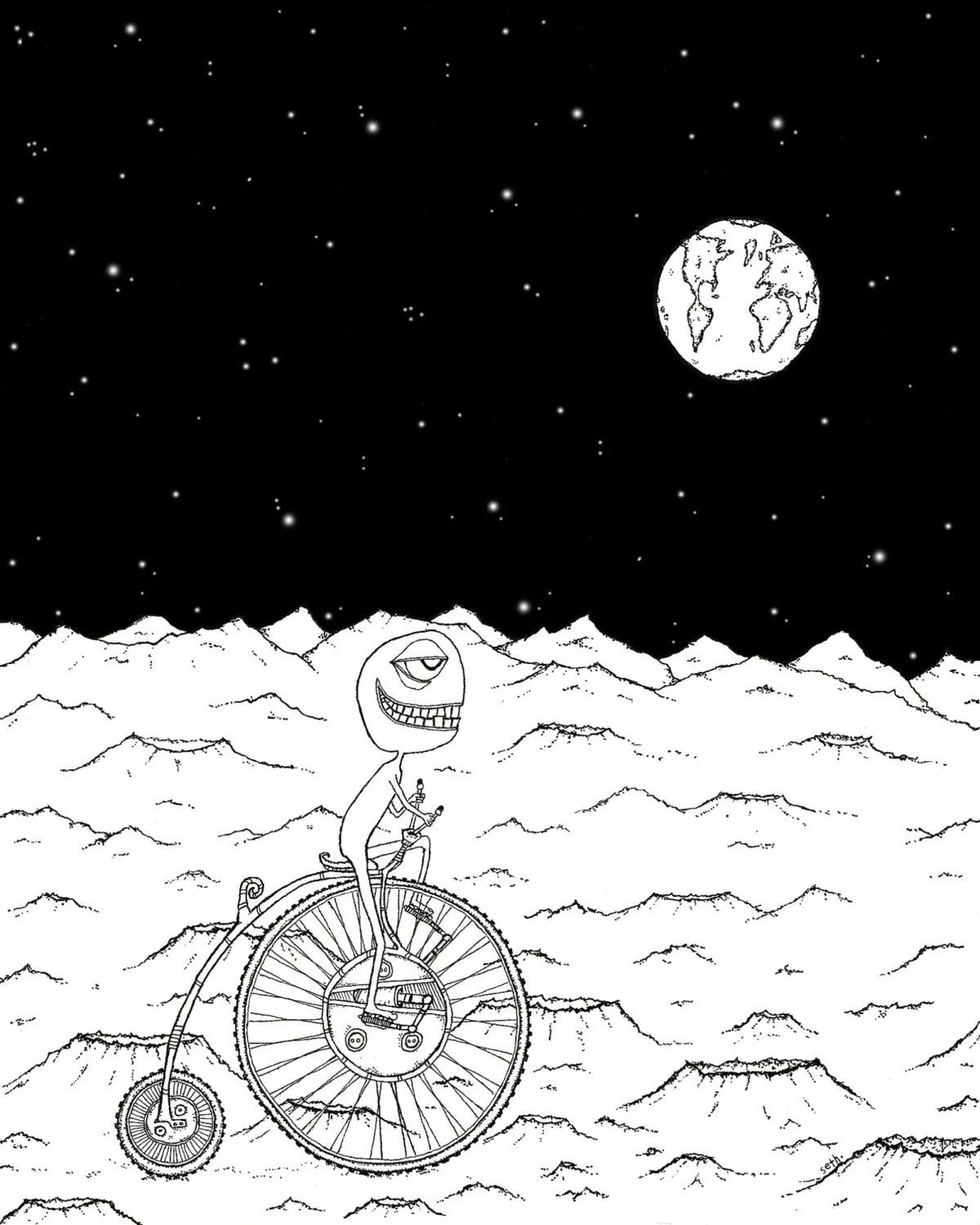 Seth Pitt - 5" x 7" Print - 'Moon Rocks' #M61