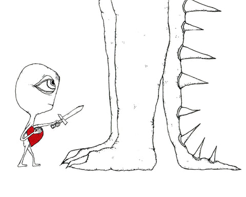 Seth Pitt - 5" x 7" Print - 'let them call him the underdog...' #U32