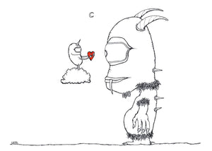 Seth Pitt -  5" x 7" Print - 'everyone deserves love' #E33