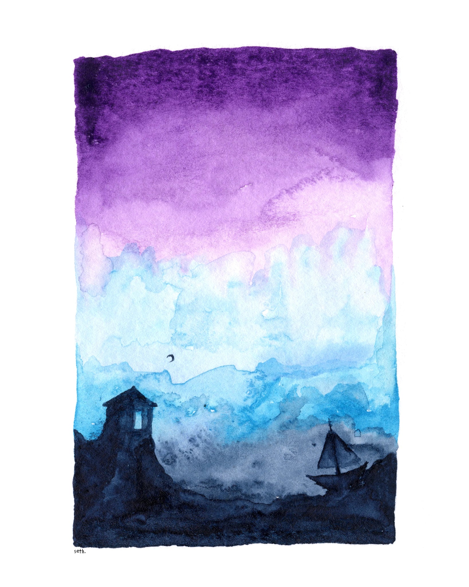 Seth Pitt - 5" x 7" Print - 'Where the Sky Meets the Water Meets the Land.' #WW5