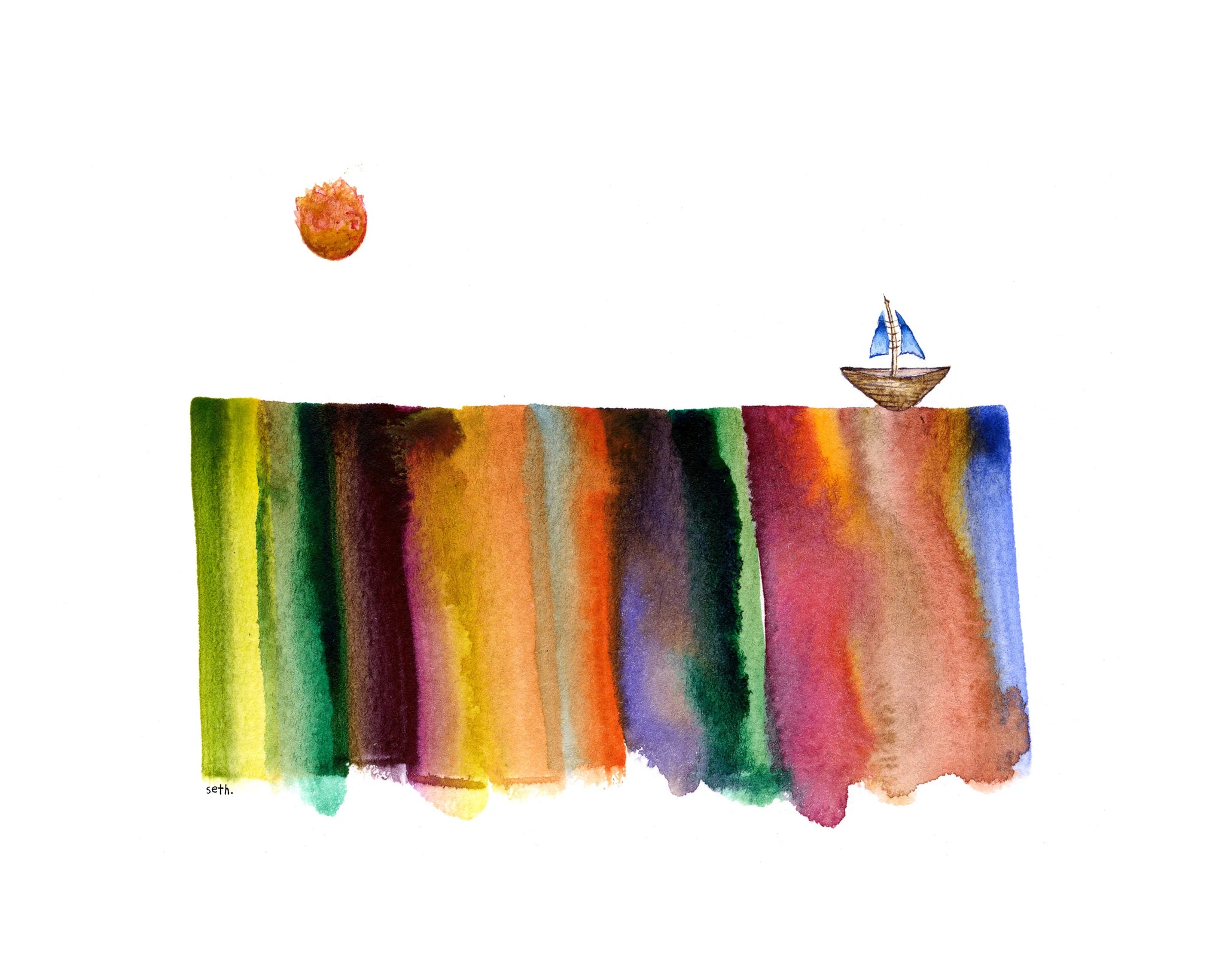 Seth Pitt - 8" x 10" Print - 'Adrift, at Rest' #WD11