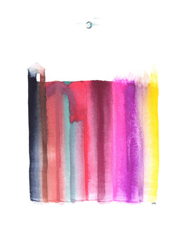 Seth Pitt - 11" x 14" Print - 'Across the Field, a Glow' #WA22