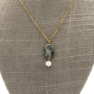 Folkloric Jewelry - Necklace - Pixie (Cats, Gold Fill, Pearl)