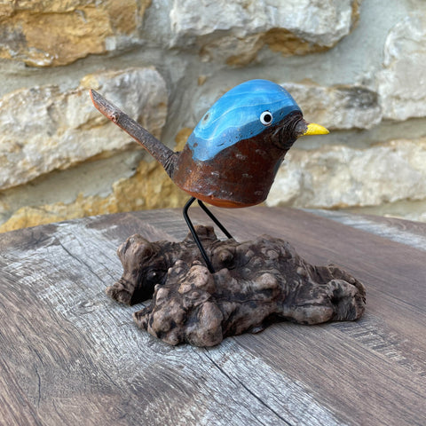 Rarebirds - Wooden Sculpture - Medium Bird with Base