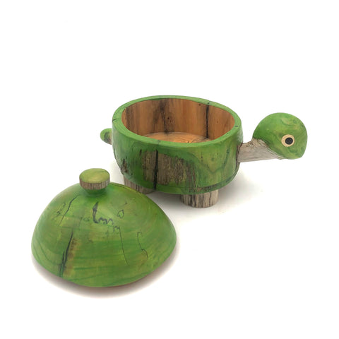 Rarebirds - Wooden Sculpture - 6" Turtle Box